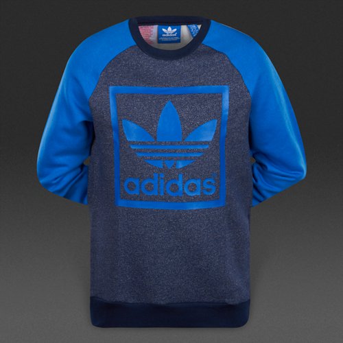 Adidas Originals Fleece Crew Collegiate Navy / Bluebird for Boys